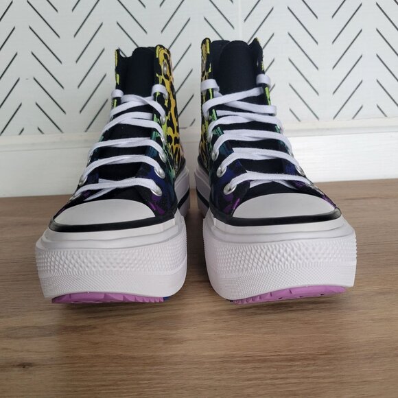 ⭐Converse Chuck Taylor All Star Platform Pride Sz 6 Mens Shoes Leopard A15782C⭐ - Picture 4 of 10